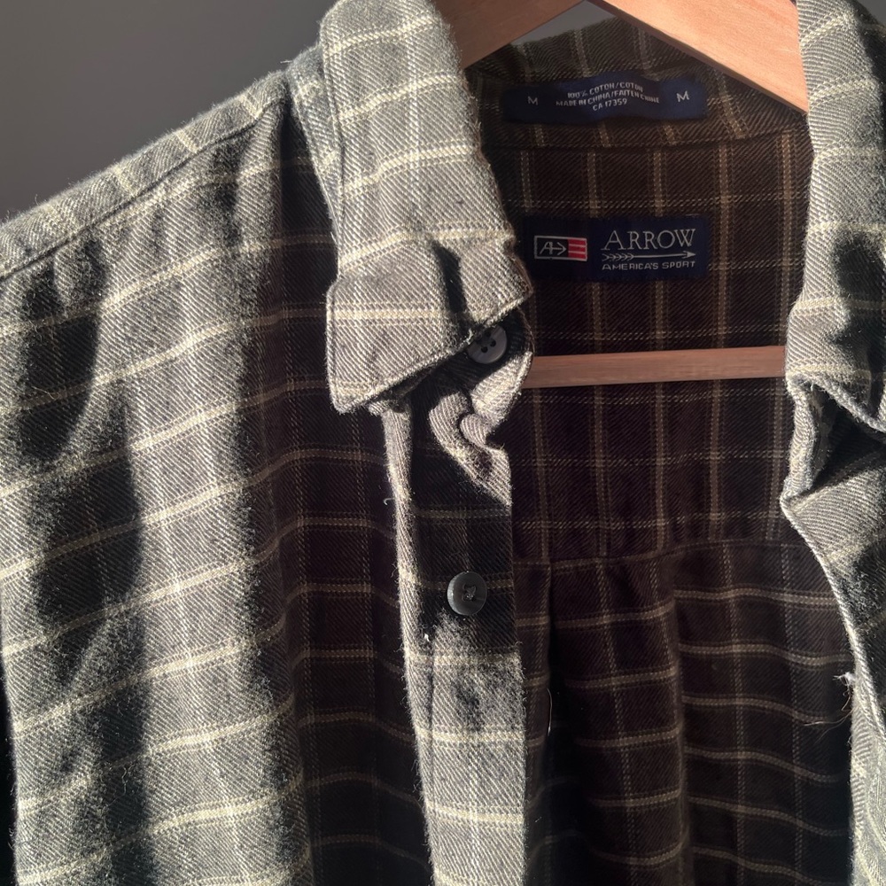 Green plaid flannel
